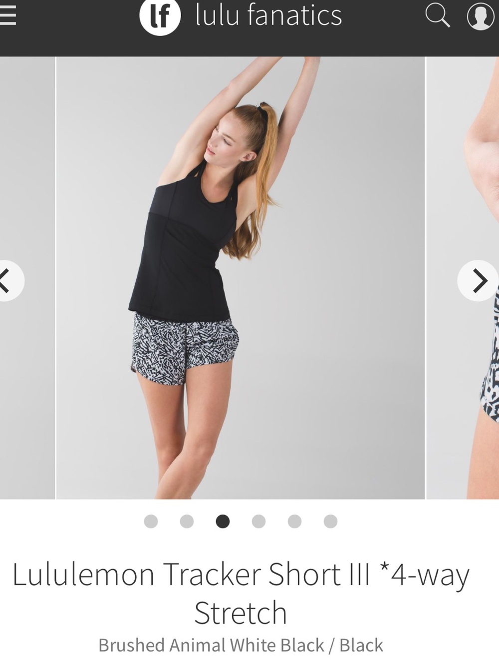 Lululemon Tracker Short III *4-way Stretch Size 4